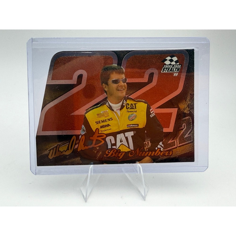 1999 Press Pass Stealth Big Numbers Ward Burton BN 1/18 Caterpillar #22 Card
